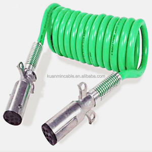 Conector de cable en espiral para remolque Cable EBS ABS de línea de alimentación de 7 núcleos de 7 polos Adecuado para camiones y remolques - Product Image 1