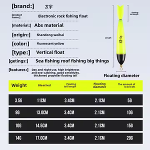 ABS sensible à double usage 10g 15g 20g <span class=keywords><strong>flotteur</strong></span> de pêche en roche longue portée queue de fusée glissière lumineuse en plastique pour la pêche de jour et de nuit - Product Image 4