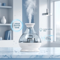 Humidificateur ultrasonique compact HD160, diffuseur d'huiles essentielles de bureau, brumisateur portable pour la maison, le bureau et l'armoire