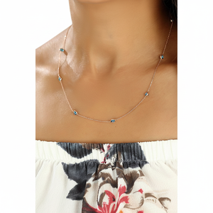 Collar con Colgante Fino de Plata de Ley 925 Azuris Hecho en Turquía, Accesorio Perfecto para Festivales - Product Image 2