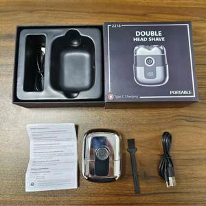 Afeitadora <span class=keywords><strong>de</strong></span> doble cabeza para hombres, maquinilla <span class=keywords><strong>de</strong></span> <span class=keywords><strong>afeitar</strong></span> portátil eléctrica, afeitadora recargable completamente automática, máquina <span class=keywords><strong>de</strong></span> <span class=keywords><strong>afeitar</strong></span> <span class=keywords><strong>de</strong></span> carga tipo C - Product Image 6