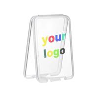 Petite boîte carrée transparente en plastique mini boîte de rangement, logo personnalisable