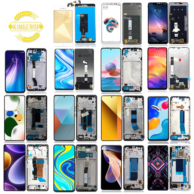 Mobile Phone LCD for Redmi Note 13 Plus 4X 5 6 7 8 9 10 11s 12 Pro 5G LCD Touch Display Digitizer Assembly Without with Frame