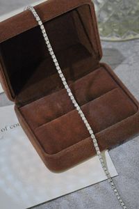 Xinfly 18k White <b>Solid</b> Gold Square 2.0ct SI FG Tennis <b>Bracelet</b> Elegant & Stylish Natural Diamond with High Luster - Product Image 3