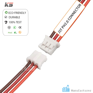 Conector de cable de crimpado rápido JST de 3 pines con paso de 1.00mm, terminal de conexión rápida, conector hembra PHR 2.0 - Product Image 1