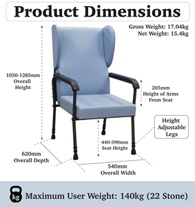 Silla Apilable Ergonómica para Pacientes con Respaldo Alto y Asiento Acolchado para Entornos de Atención Médica - Product Image 2