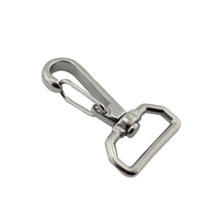 Mousqueton pivotant en acier inoxydable à extrémité carrée - Clip à ressort robuste pour laisses d'animaux et accessoires de bagages