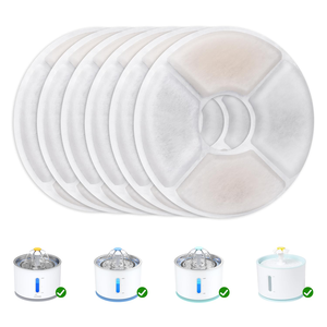 Accessoires pour fontaine à eau pour animaux de compagnie, cartouche filtrante, 4/8/16 pièces, filtre rond en coton - Product Image 1
