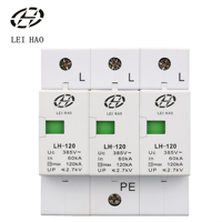 Parafoudre DC SPD T2 3P 120kA 385V AC LEI HAO à prix d'usine, dispositif de protection contre les surtensions, module enfichable pour système solaire