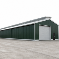 Structure en acier pour entrepôt agricole avec ventilation par gouttières pour le stockage des céréales et des produits agricoles et la conservation des récoltes