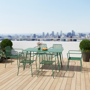 <span class=keywords><strong>Table</strong></span> carrée moderne en fer forgé pour balcon, mobilier d'extérieur, protection solaire, combinaison <span class=keywords><strong>table</strong></span> et chaises pour jardin et cour - Product Image 1