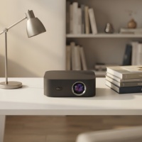 Mini Proyector Portátil A6 1080p para Cine en Casa, Negro, Smart Android 13, 420 Lúmenes, Altavoces Integrados, Video para Teléfono, LCD