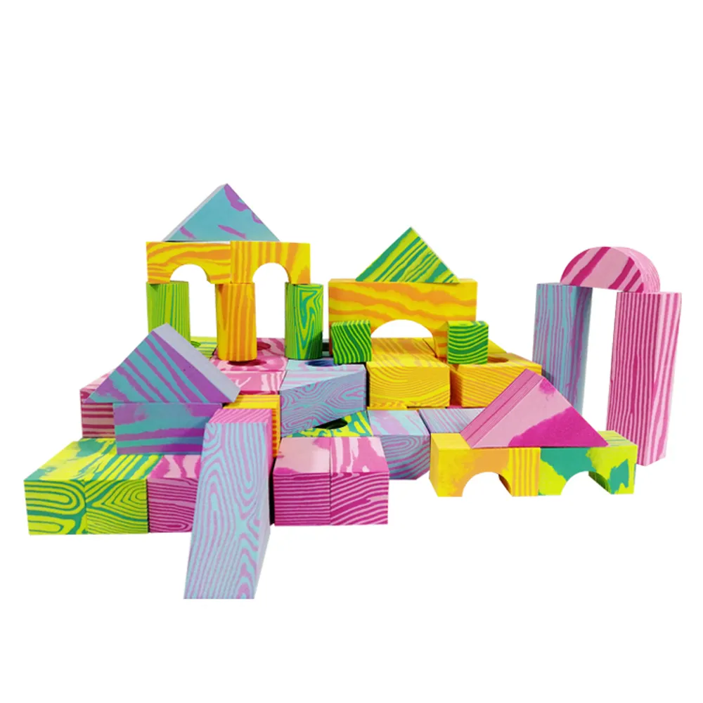 Custom Colorful Competitive Price Soft Eva Foam Square Building Blocks Bricks Toys Set For Children