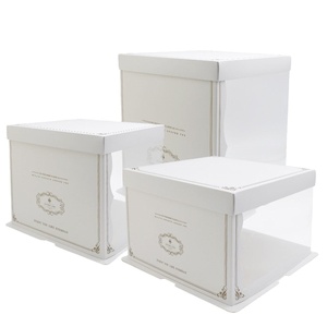 Factory Hot Sales Disposable Compostable Food Pack Luxury Foldable Paper Cake Box