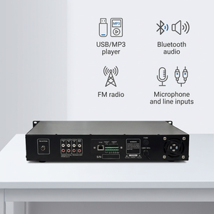Amplificatore di Potenza per Sistemi di Diffusione Sonora Thinuna IP-120AP-BS 120W con Decodifica Audio IP, <span class=keywords><strong>MP3</strong></span>, Bluetooth, FM e Uscita 100V/70V/8Ω - Product Image 1
