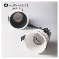 Spotlights LED encastrables à angle de faisceau étroit, découpe de 9,5 cm, noirs, anti-éblouissement large, pour galerie d'art, insert ovale, 9 watts, 2700K, 6W, 27 Spotlights
