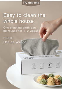 خرقة مايكروفايبر في صندوق (20) شعر مستعار منسوج "x7.8" قابلة لإعادة الاستخدام لتنظيف منشفة تيري بدون Edgeless ، خرقة تسوق ، خرقة منزلية وردية متعددة الاستخدام - Product Image 4