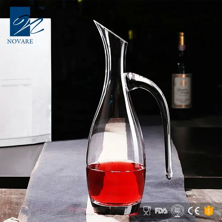 37oz رائع سوان كريستال إناء نبيذ أحمر النبيذ Carafe مع مقبض