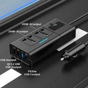2AC อินเวอร์เตอร์ไฟรถยนต์ DC 200W 200W อินเวอร์เตอร์ไฟฟ้าในรถยนต์12VDC ไปยัง220VAC - Product Image 3