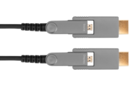 Harga Murah kabel HDMI hitam ke HDMI konektor ganda Terbaik 4K 18Gbps kabel HDMI ramping untuk Monitor proyektor TV Hd