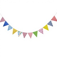 Décorations de fête d'anniversaire : Guirlandes triangulaires, fanions et bannières festifs à motif cheval de dessin animé – Fournitures de décoration