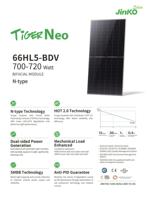 Panneau solaire bifacial à double vitrage PERC demi-cellule de type N Tiger Neo de haute qualité 66HL5-BDV 700W-720W Prix usine