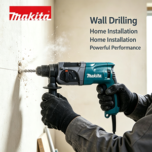 Perceuse à percussion multifonctionnelle filaire Makita HR2470F, 3600 BPM, marteau de perçage à haute fréquence pour béton - Product Image 3