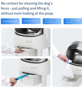 Bac à <span class=keywords><strong>litière</strong></span> pour chat automatique intelligent à nettoyage automatique en acier inoxydable, commande à distance par application, grande capacité de 74 L, protection de sécurité, dessus ouvert - Product Image 6