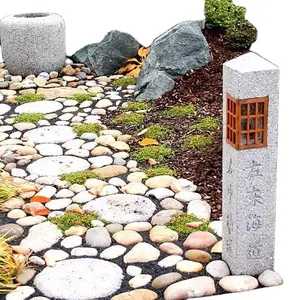 100% mano tallada japonés Jardín de piedra lámpara Michi Shi Rube