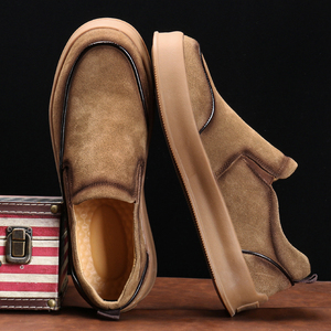 Chaussures de marche à semelle en caoutchouc, style décontracté, design contrastant, chaussures habillées Oxford pour le travail et les affaires - Product Image 2