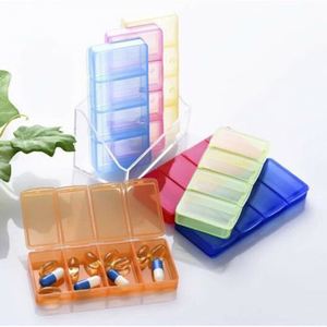 Organisateur de pilules de voyage hebdomadaire coloré, boîte à pilules mensuelle de haute qualité avec 28 compartiments hebdomadaires - Product Image 1