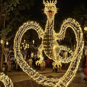 2025 Hot người bán thương mại 3D Đèn Led ngựa/Chuột/rồng điêu khắc với PVC động vật cho ngoài trời/đám cưới/lễ hội trang trí - Product Image 4