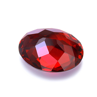 Zhanhao Schmuck Ovaler Schliff 3*5-10*14mm Roter Korund 9.0 Mohs Härte Laborgezüchteter Synthetischer Rubin Edelstein