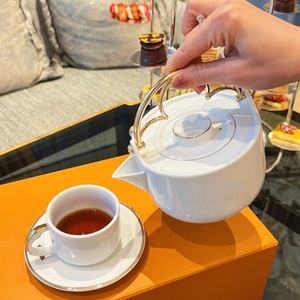 Luxurious Classic Porcelain <b>Coffee</b> <b>Set</b> with Reusable Drink Cups and Saucer <b>Set</b> Wholesale Price for Garden <b>Gift</b> - Product Image 4