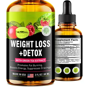 Weight Loss Drops Natural Detox Diet Drops Fat Burner Effective Appetite Suppressant & Metabolism Booster Slimming Liquid Drops