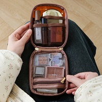 Trousse de toilette de voyage transparente en PVC, mini sac de rangement étanche pour rouge à lèvres, pochette de maquillage portable transparente, pochette multifonctionnelle