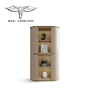 Light luxury by the wall glass corner cabinet living room study bookcase storage display cabinet hand storage display cabinet