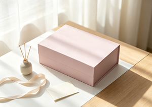 Eco-Friendly Recyclable Rigid Cardboard Two-Piece <b>Gift</b> <b>Box</b> Magnetic Closure Matte <b>Pink</b> Lamination UV Coating Stable Structure - Product Image 2