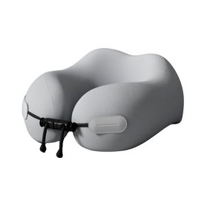 2026 Promotion Grey Polyester <b>Memory</b> Foam Soft U-Shaped Neck Pillow With <b>Box</b> for Office - Product Image 5