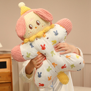 Ensemble <span class=keywords><strong>couverture</strong></span> et oreiller <span class=keywords><strong>en</strong></span> coton avec motif de sac mignon aux grands yeux, rembourrage <span class=keywords><strong>en</strong></span> fibre pour canapé - Product Image 2