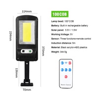 Moonso — éclairage d'extérieur à Led solaire sans fil, 3 Modes d'éclairage, du crépuscule à l'aurore, capteur de mouvement, lampe de rue avec télécommande