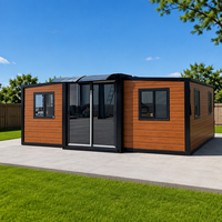 Maison conteneur préfabriquée portable en acier isolé et extensible de 20 pieds