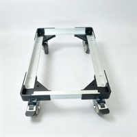 Chariot de manutention à quatre roues pour caisses, longueur et largeur personnalisables, hauteur fixe, roulettes pivotantes silencieuses de 3 pouces, en plastique, norme UE
