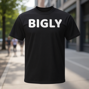 Camiseta Promocional BIGLY Azul Oscuro Jaspeado con Estampado Asphalt Cranberry - Product Image 3