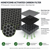 Nouveau filtre à air HEPA PP avec charbon actif et filet en nylon pour la ventilation CVC, élimination des odeurs et des COV, efficacité de 99,995 %, 400 CFM, 1 an