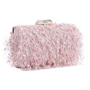Bolso de mano con borlas grandes para mujer, elegante bolso de noche para cóctel, bandolera para vestido de novia, fiesta, o uso diario. - Product Image 3