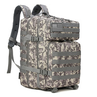 Sac à dos tactique extérieur Voyage Alpinisme Randonnée Camping 45L Sac à dos camouflage grande capacité