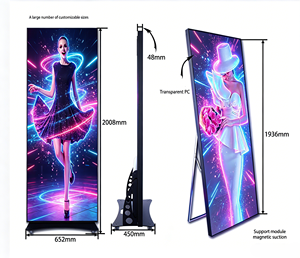 Écran d'affichage LED <span class=keywords><strong>portable</strong></span> intelligent P1.5 en aluminium moulé sous pression pour affiches intérieures/extérieures avec partage de hotspot WiFi sans fil - Product Image 5