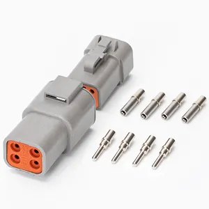 Deutsch DTP Connector Kit DTP04-4P Connector Male Female 4 Pin Solid Contacts Terminal Connector Kit With Seal Plug For Car