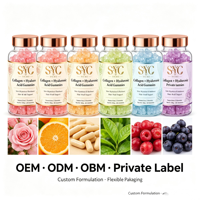 Gummies SYC BIO Collagène Acide Hyaluronique Format Pratique 60 Gummies 120g OEM ODM Marque Privée Prix Usine Vente en Gros